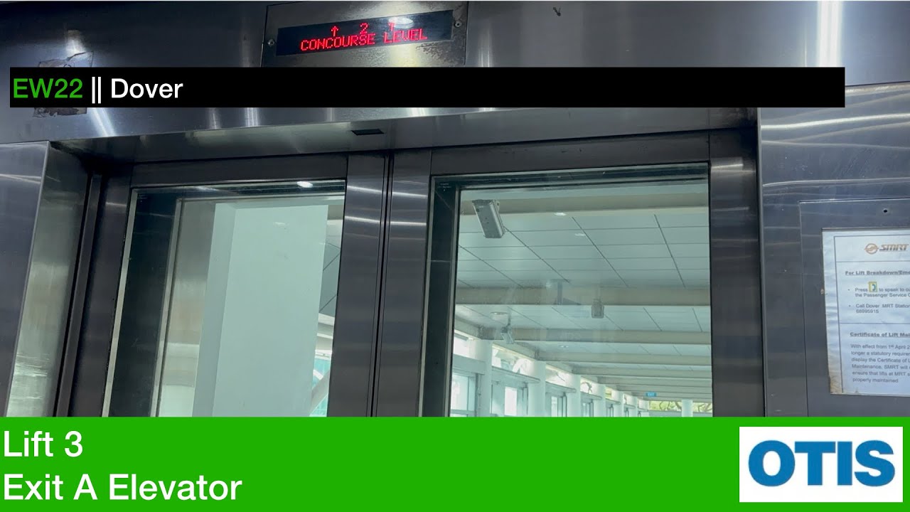 Dover MRT Station || Otis Elevator (Lift 3 | Exit A)