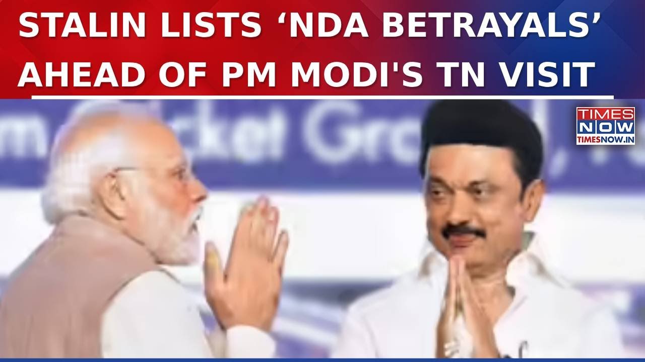 CM Stalin Hits Back At PM Modi Ahead Of Tamil Nadu Visit, Lists &lsquo;NDA Betrayals&rsquo; | Watch