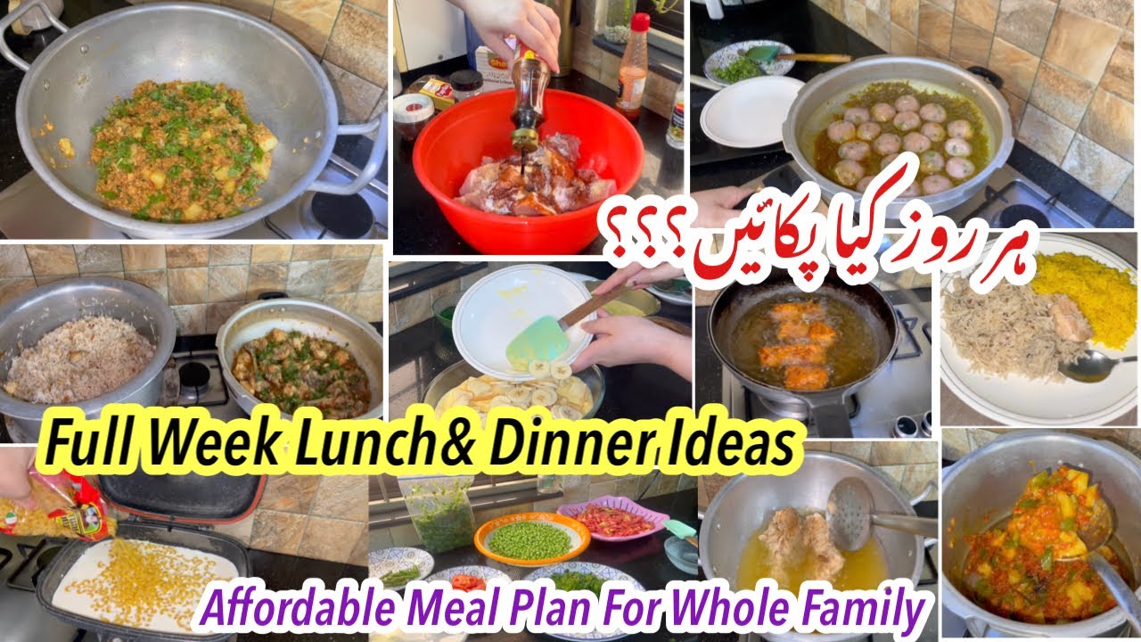 Full week affordable meal plan for whole family|Full week meal plan(Lunch & Dinner ideas)7 days meal