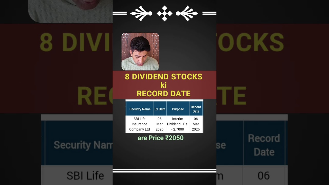 8 Dividend RECORD DATE | #SHORTS | DIVIDEND STOCKS LATEST NEWS | DIVIDEND STOCKS | WANI WING |