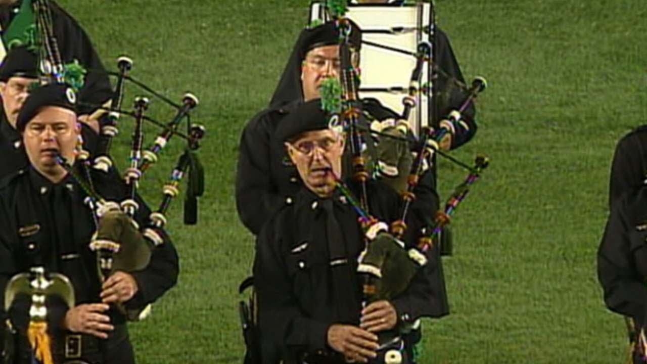 NYPD Pipers perform 