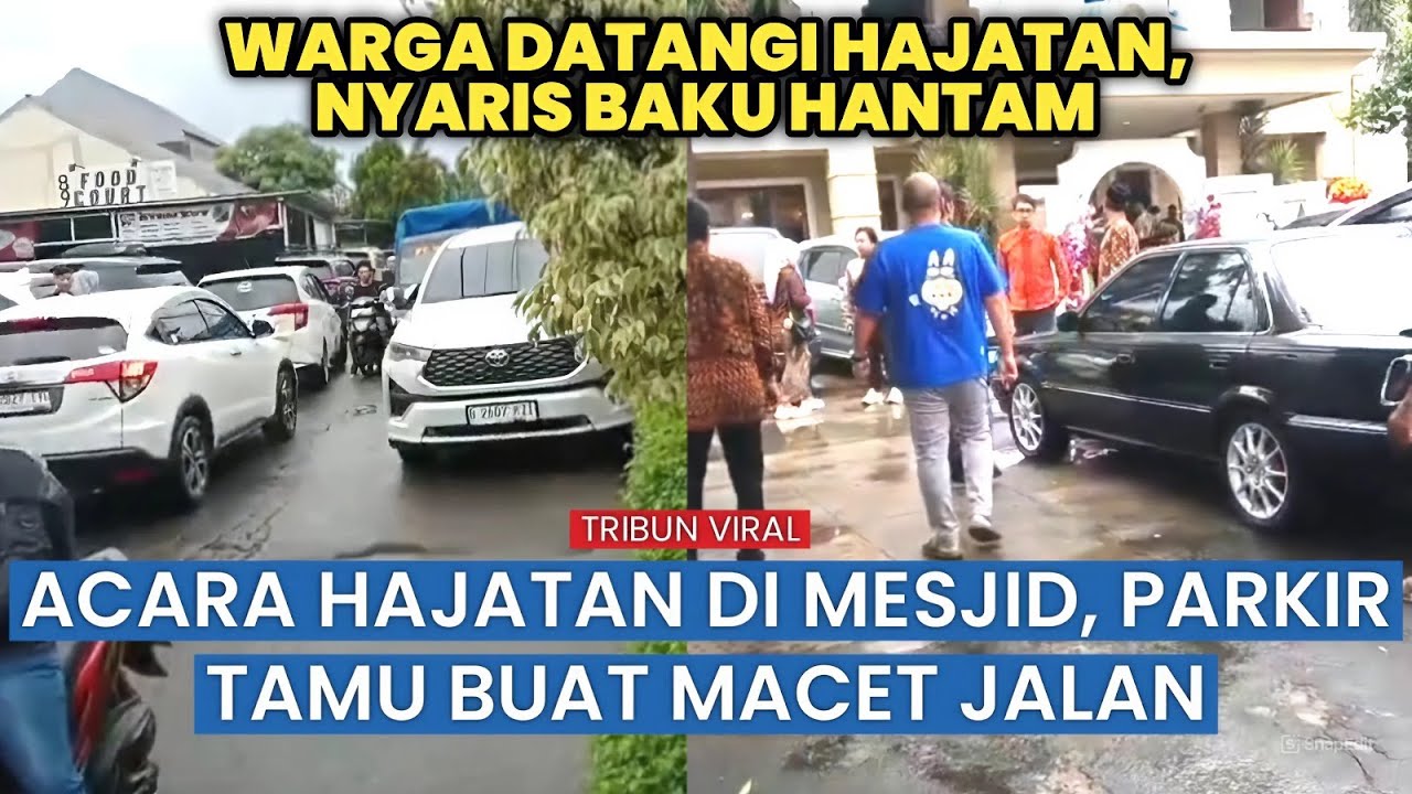 Viral, Hajatan di Masjid Picu Kericuhan, Jalan Utama Kompleks Berubah Jadi Lahan Parkir