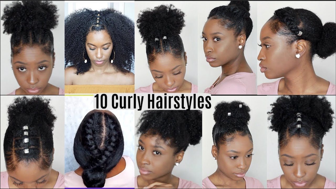 10 Quick Easy Hairstyles For Natural Curly Hair | Instagram Inspired Hairstyles