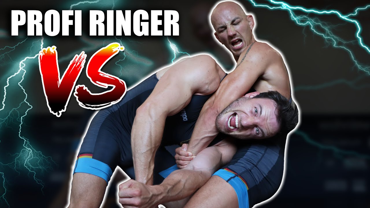Sascha Huber VS. Profi Ringer | Weltmeister gegen Fitness YouTuber