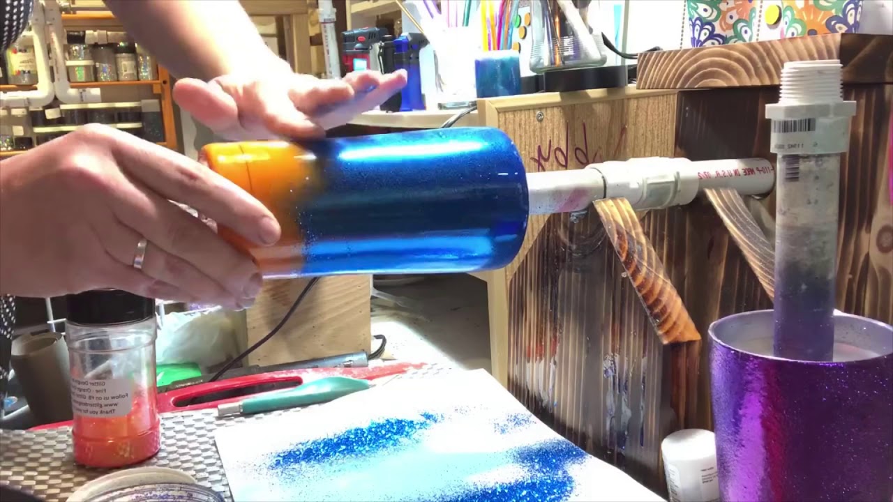 JK Dry Rub Method for Applying Glitter on Tumblers