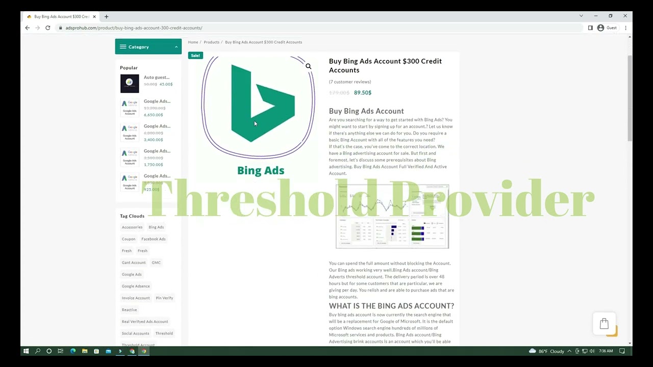 Buy Bing Ads Account $300 Credit Accounts Full Review Trusted Website