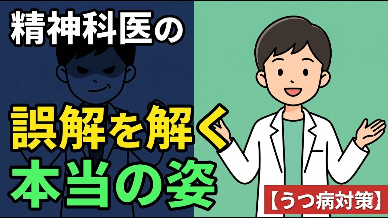 精神科医の誤解を解く：日本で恐れる理由と本当の姿【うつ病・引きこもり対策】