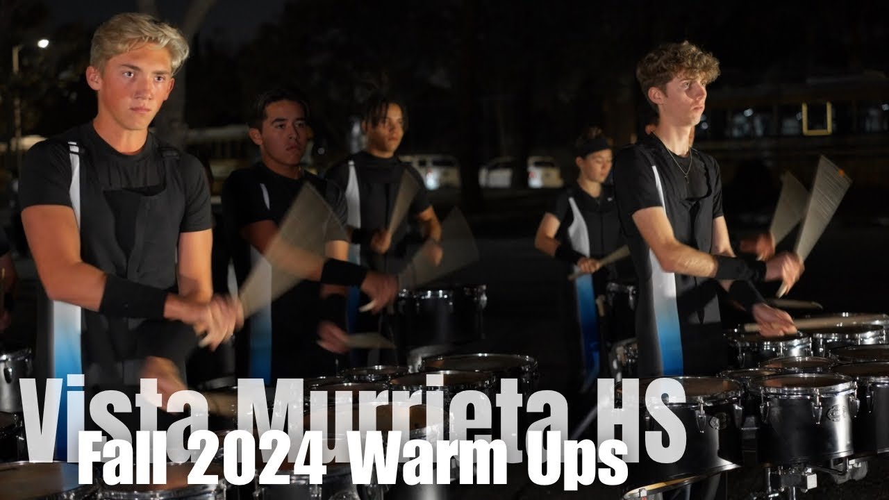 Vista Murrieta HS Drumline Fall 2024 Warm Ups Part 2