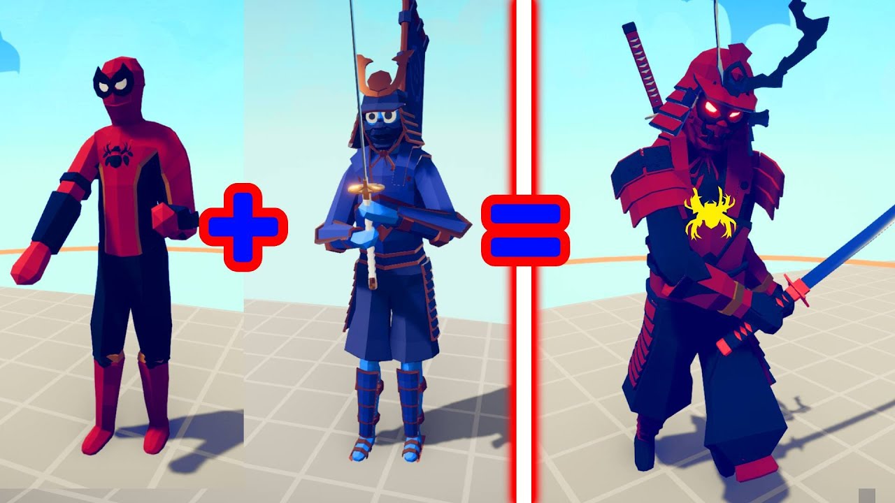 FUSION OF SAMURAI SPIDERMAN | TABS - Totally Accurate Battle Simulator