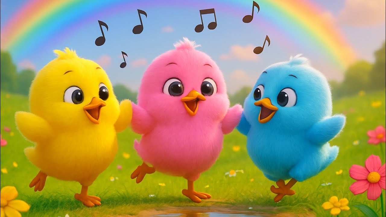🌈 Colorful Baby Chicks Song | Hindi Kids Cartoon Rhyme