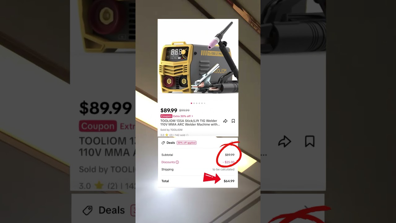 TOOLIOM 135A Stick/Lift TIG Welder: Is It a Bargain at $64.99?#welder #welding