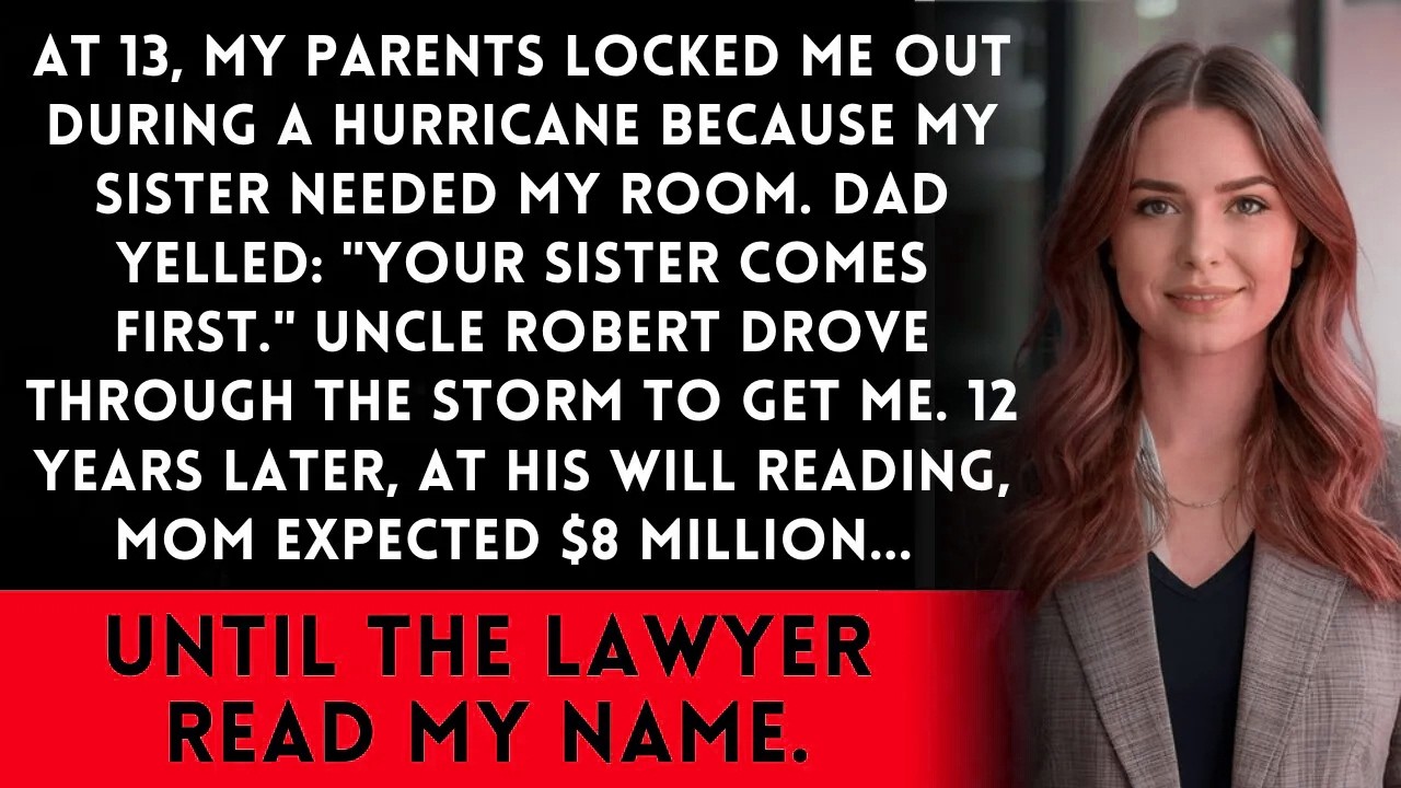 My Parents Locked Me Out During A Hurricane For My Sister - Mom's Hands Shook At The Will Reading