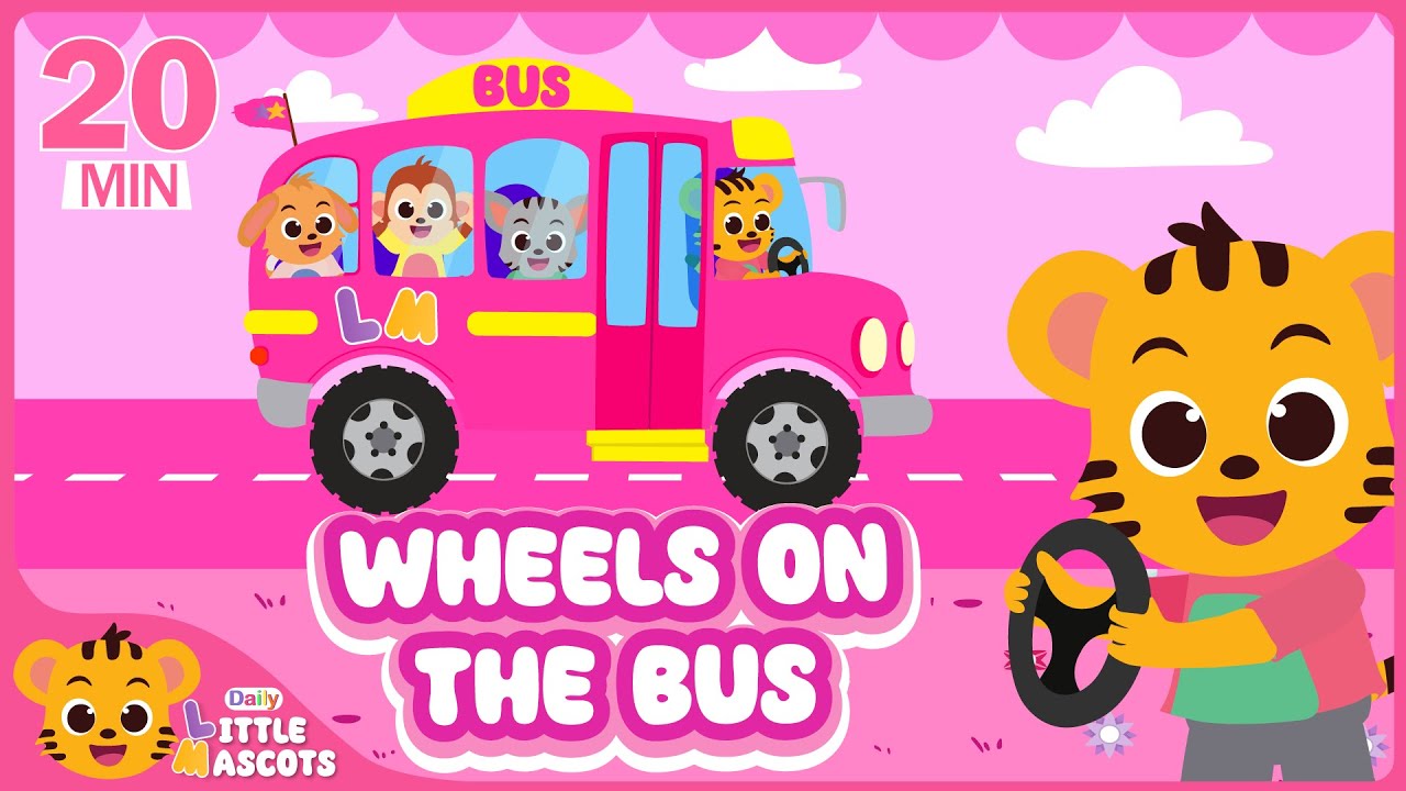 Wheels on The Bus Safari🚌| Bus Adventures + more | Little Mascots