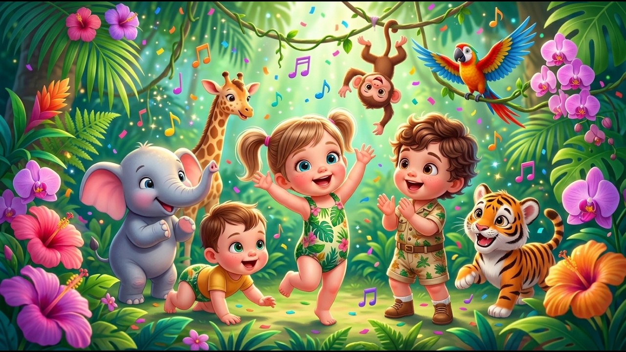 Giggle Wiggle Jungle Jive | Kids Nursery Rhymes | Fun & Energetic Jungle Dance Song for Toddlers &