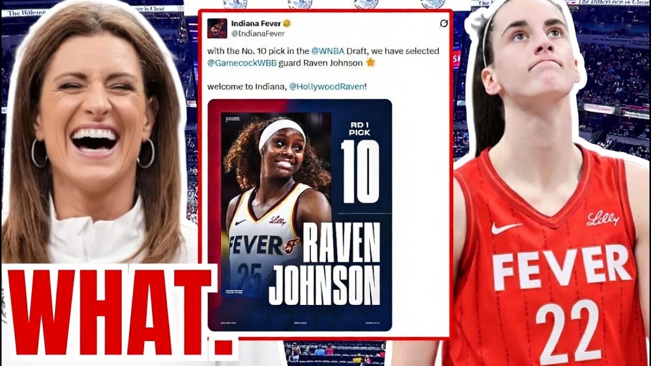 Indiana Fever Draft Raven Johnson TWO WEEKS after DROWNING Caitlin Clark Fans as RACIST Online!