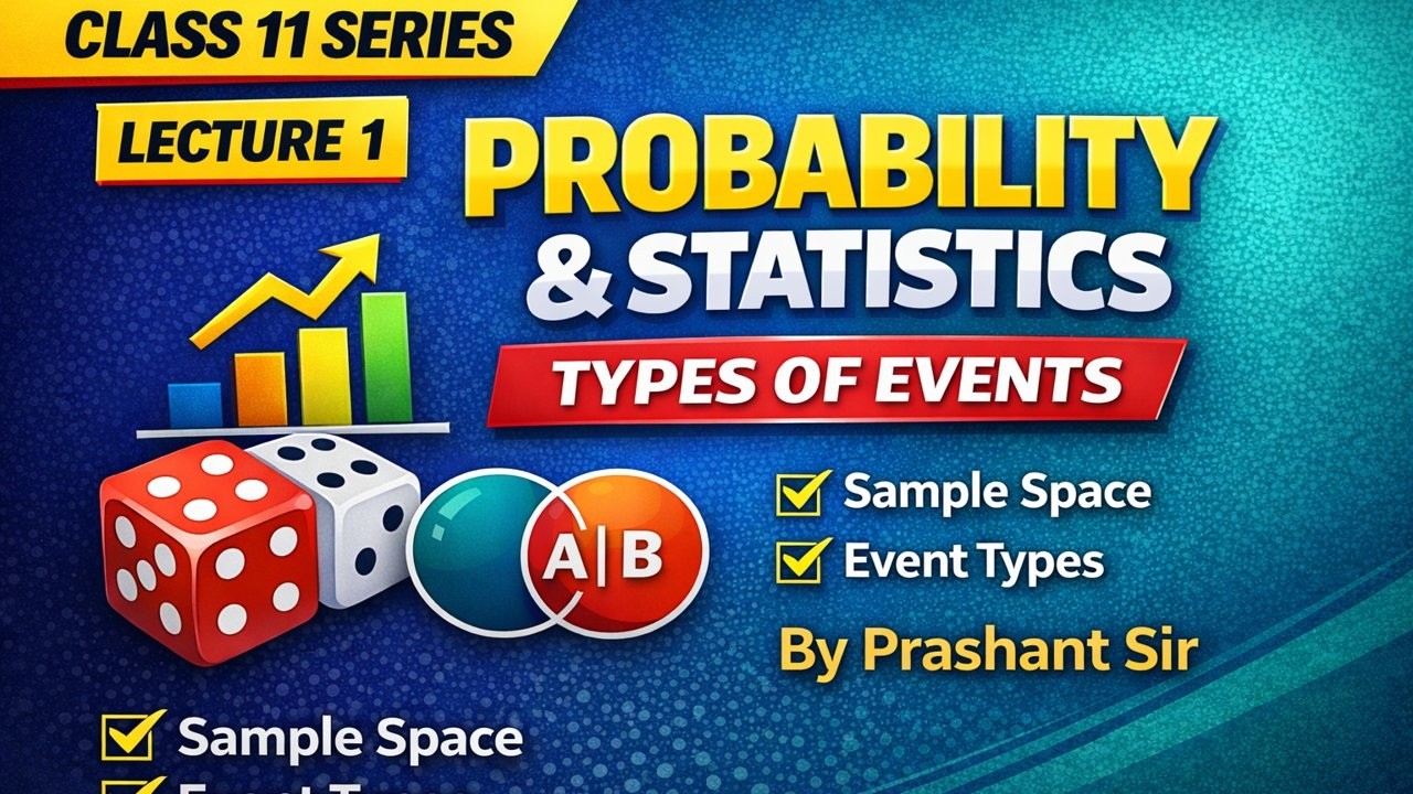 Probability Class 11 Lecture 1 | Basics of Probability & Types of Events | HSC + JEE Foundation