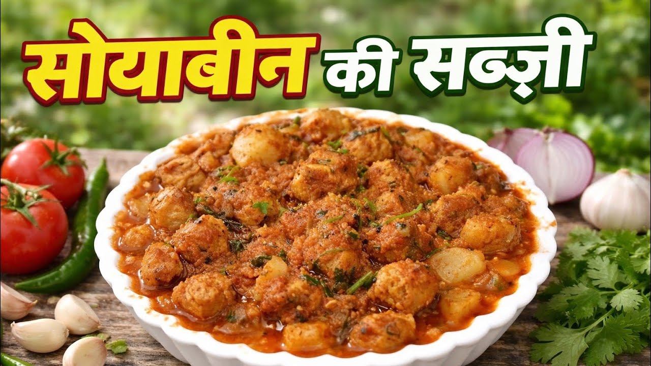 सोयाबीन की बहुत ही टेस्टी और मसालेदार सब्जी। 