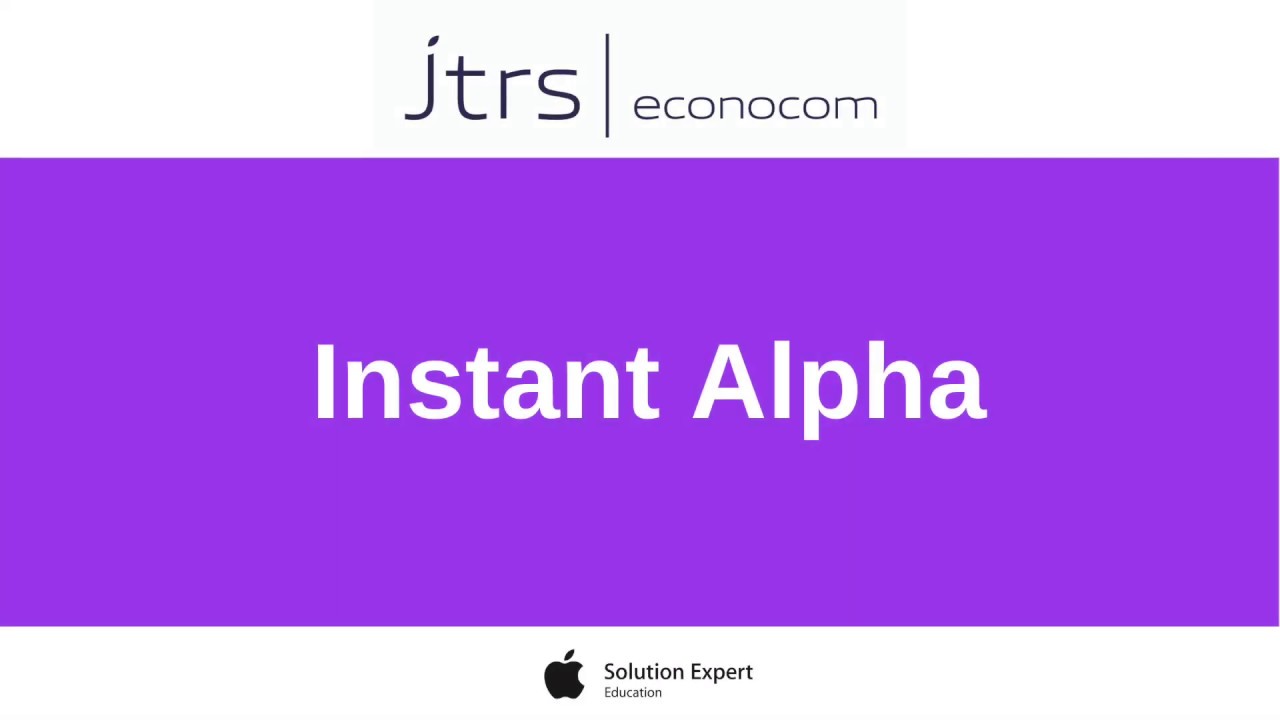 How to select backgrounds on images with Instant Alpha