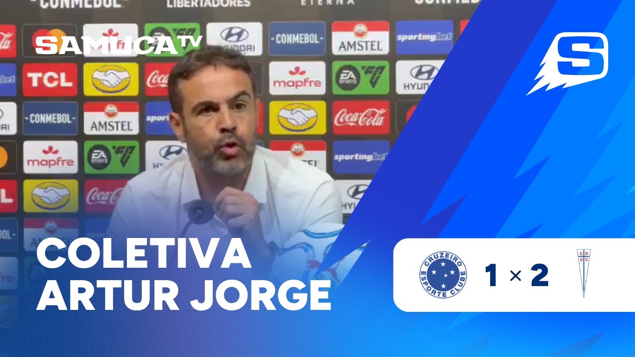 COLETIVA DO T&Eacute;CNICO ARTUR JORGE AP&Oacute;S CRUZEIRO 1x2 UNIVERSIDAD CAT&Oacute;LICA