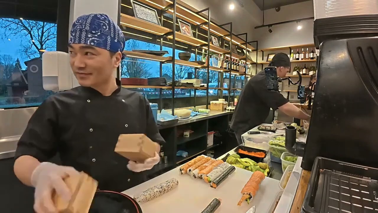 Making Sushi Platter at London BG Restaurant   Behind the Scenes!