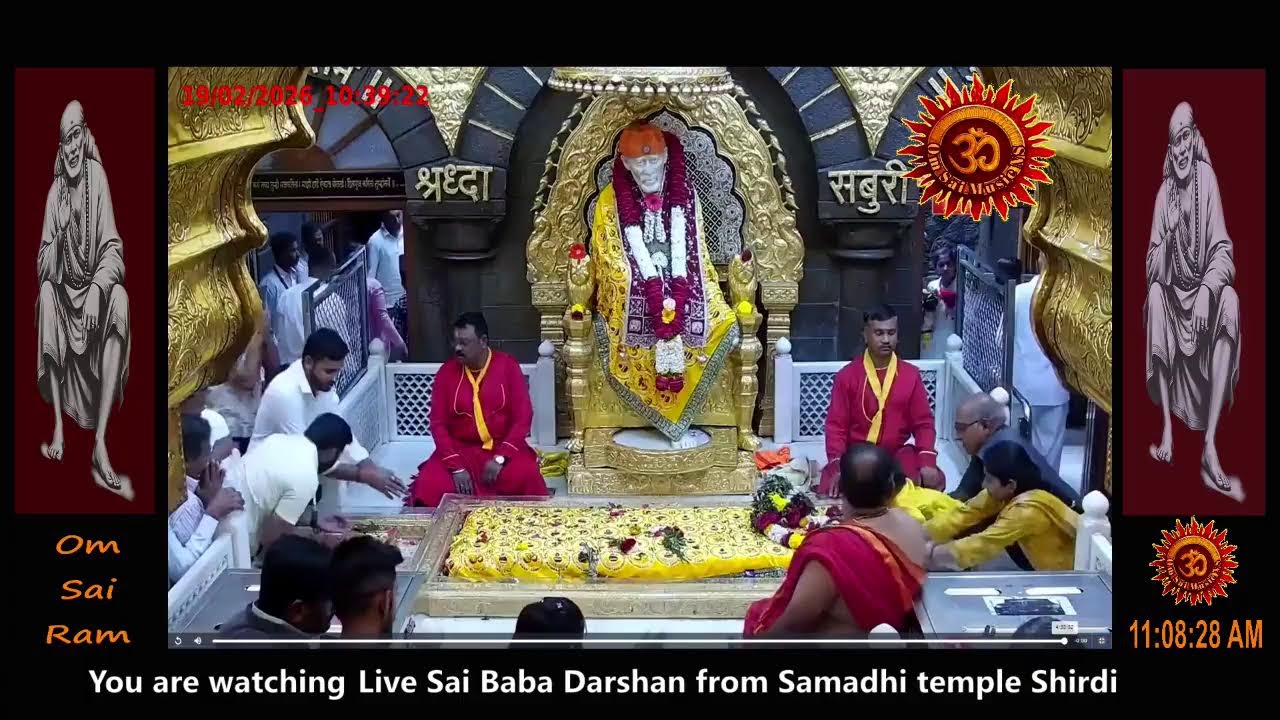 Sai Baba Darshan Live Today || 19 FEB 2026 || THURSDAY || MORNING