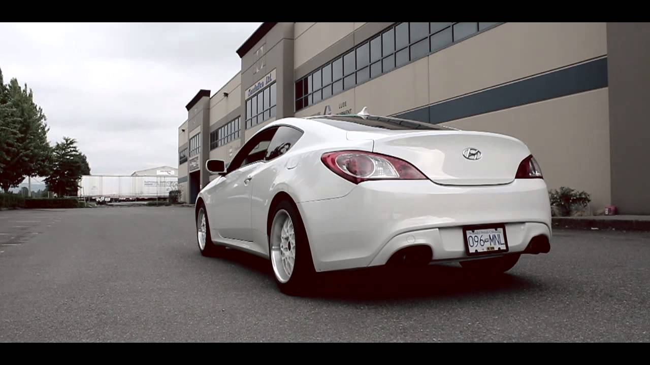 Hyundai Genesis Coupe 2.0T - ISIS Racing Exhaust BEFORE and AFTER