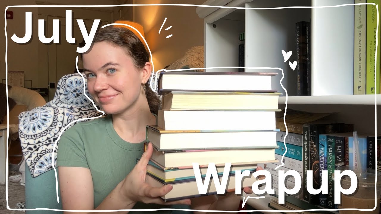 July wrapup 🏖️ 20+ books read, old scifi, anticipated romantasy, arcs