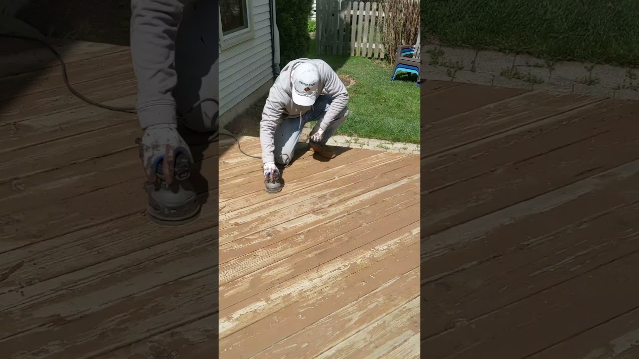 How to Sand quickly. Slow vs fast #sanding #deck