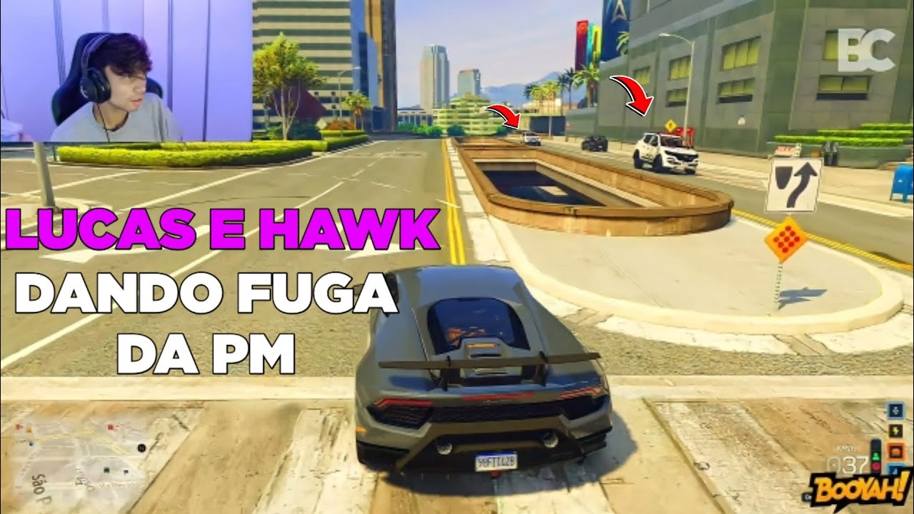 LUCAS ZIEMLICH E HAWK PROFESSOR DANDO FUGA DA POLÍCIA*subiram a favela*