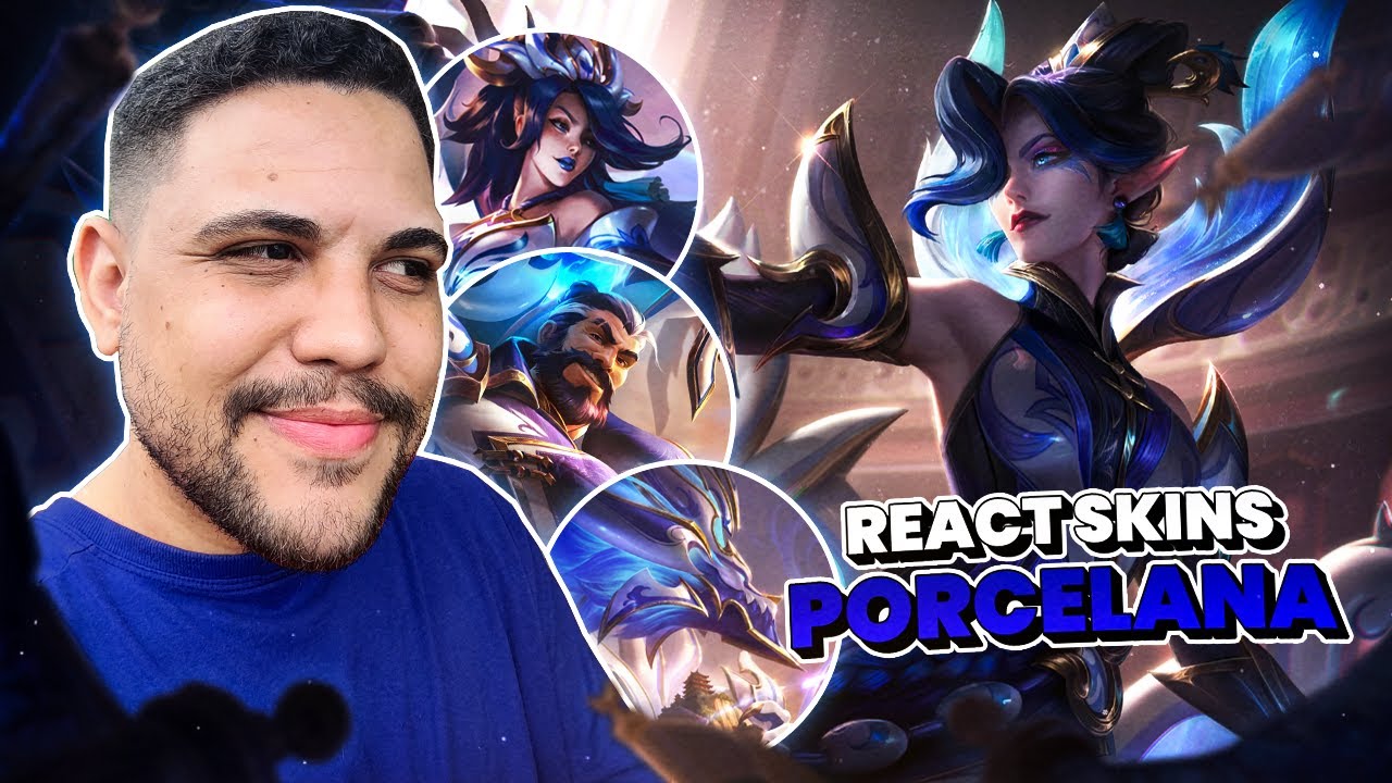 REACT: SKINS PORCELANAS | LEAGUE OF LEGENDS | LOL | JUMARGEM