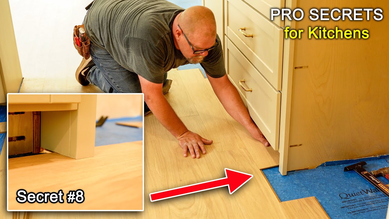 PRO SECRETS | Installing Vinyl Plank Around Kitchen Cabinets