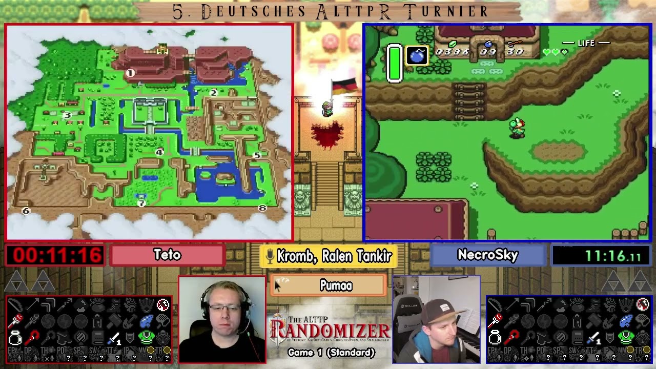 Teto vs NecroSky. Game 1 Deutsches Alttp Randomizer Turnier Part 1