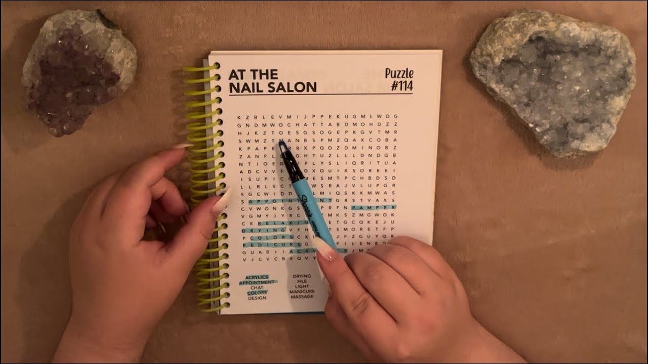 ASMR do a word search with me 3 💙 soft whisper, rambling