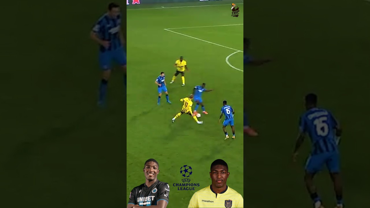 Joel Ord&oacute;&ntilde;ez y su magia en la Champions. #ChampionsLeague #BorussiaDortmund #F&uacute;tbolEcuatoriano