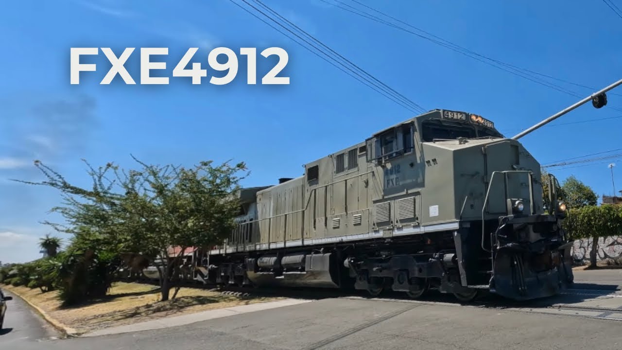 5K Gran persecución a la FXE4912 con su peculiar silbato, local Guadalajara - Irapuato FERROMEX
