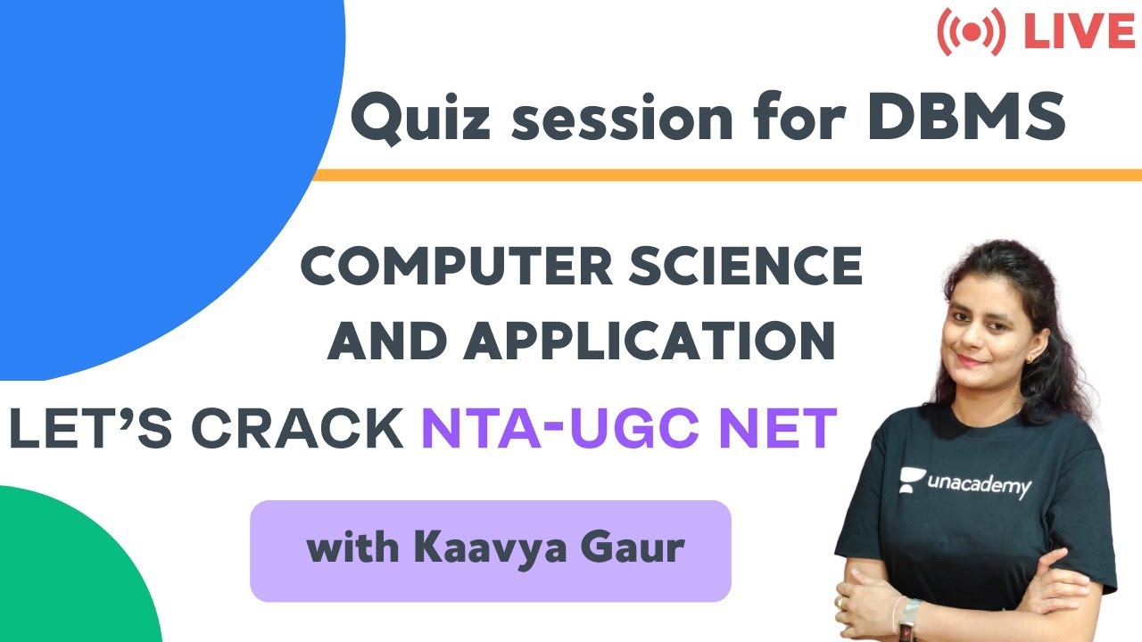 Quiz session for DBMS | Computer Science and Application | NTA UGC NET Paper 2 | Kaavya Gaur