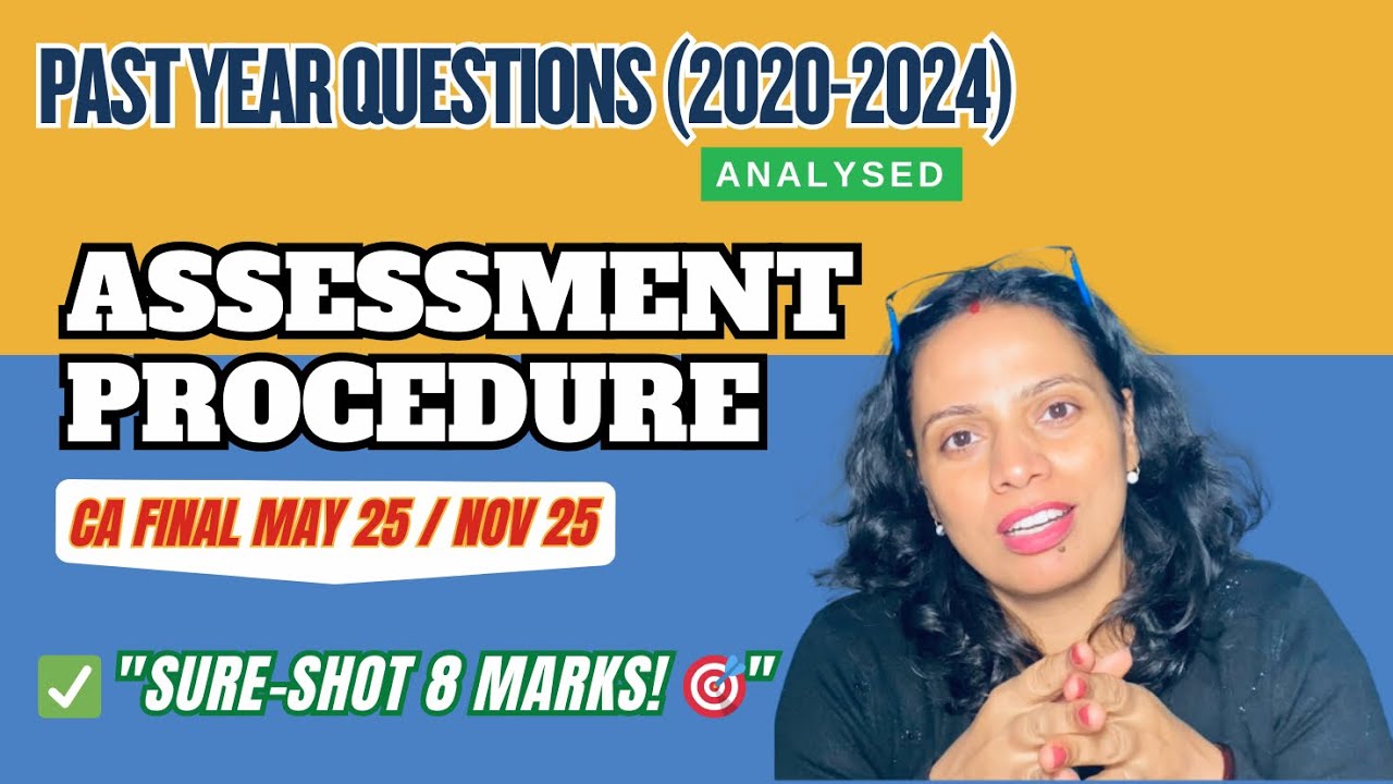 DIRECT TAX I CA FINAL I ASSESSMENT PROCEDURE | PAST YEAR QUESTIONS(2020-2024) | May ‘25