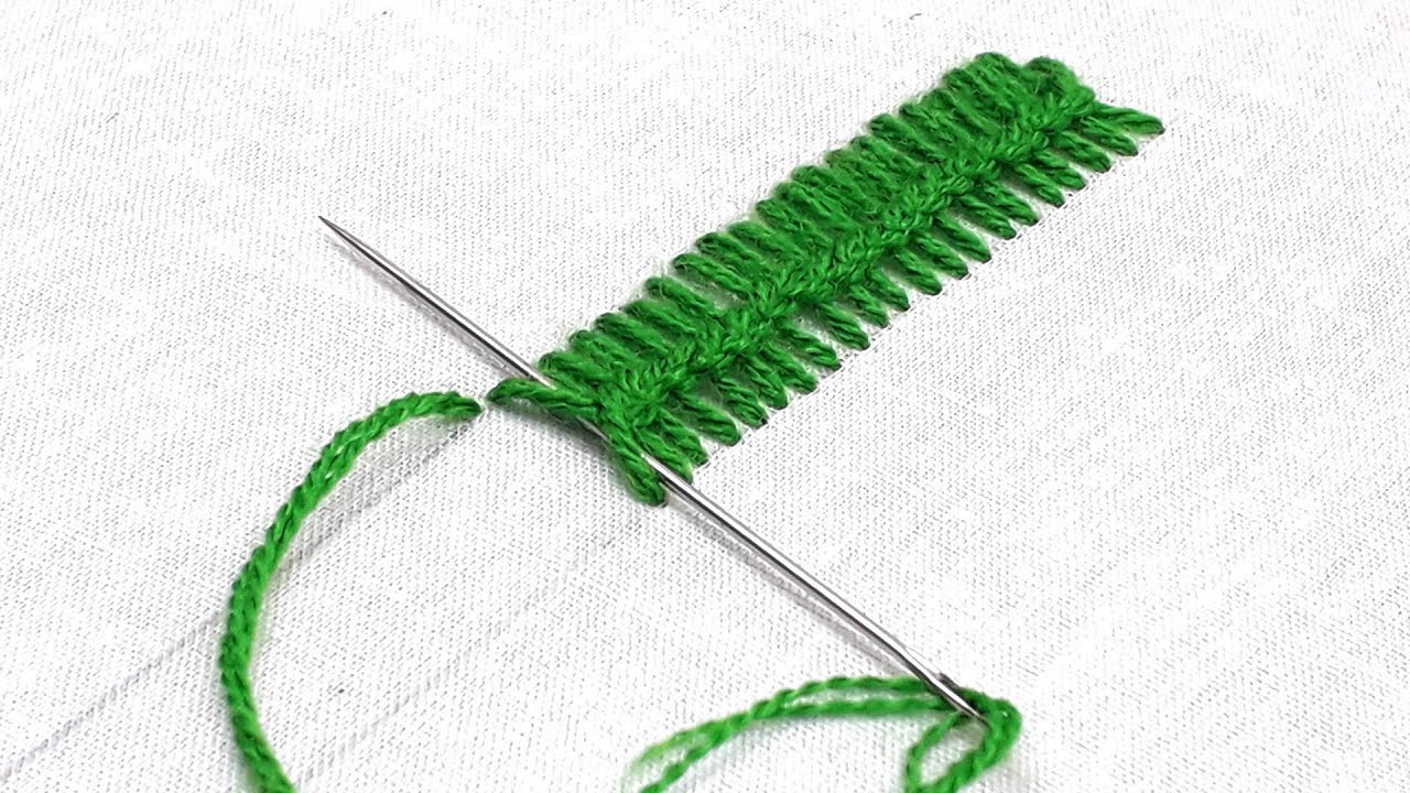 Basic vandyke stitch || hand embroidery vandyke stitch border design
