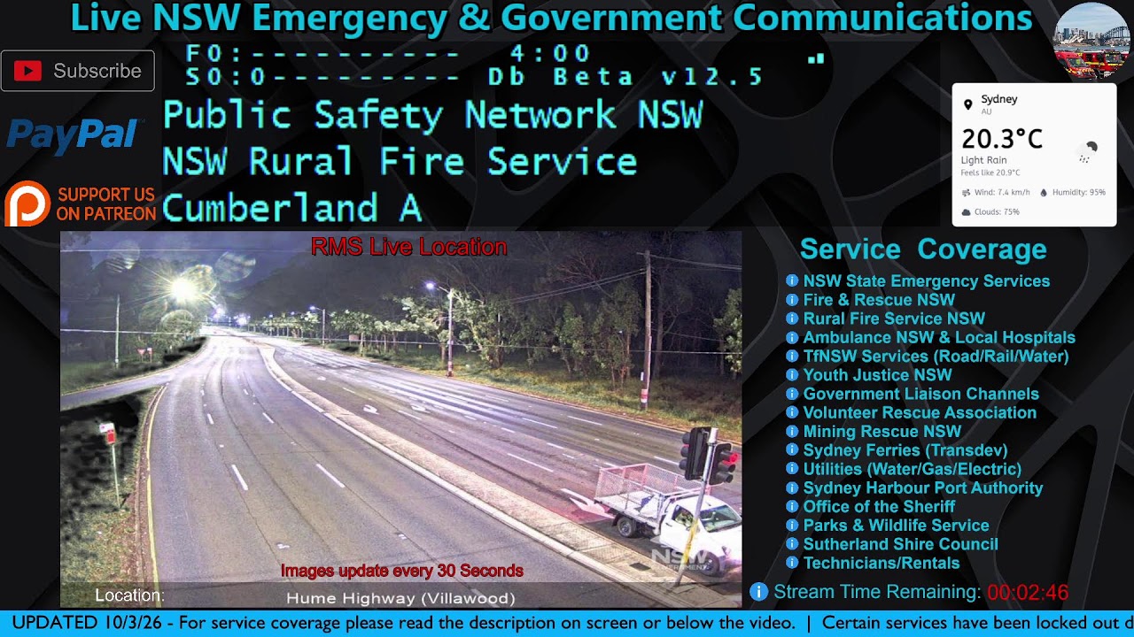 Test Database - [18/03/26] - Public Safety & Government  Audio -  Greater Sydney & Rural, NSW