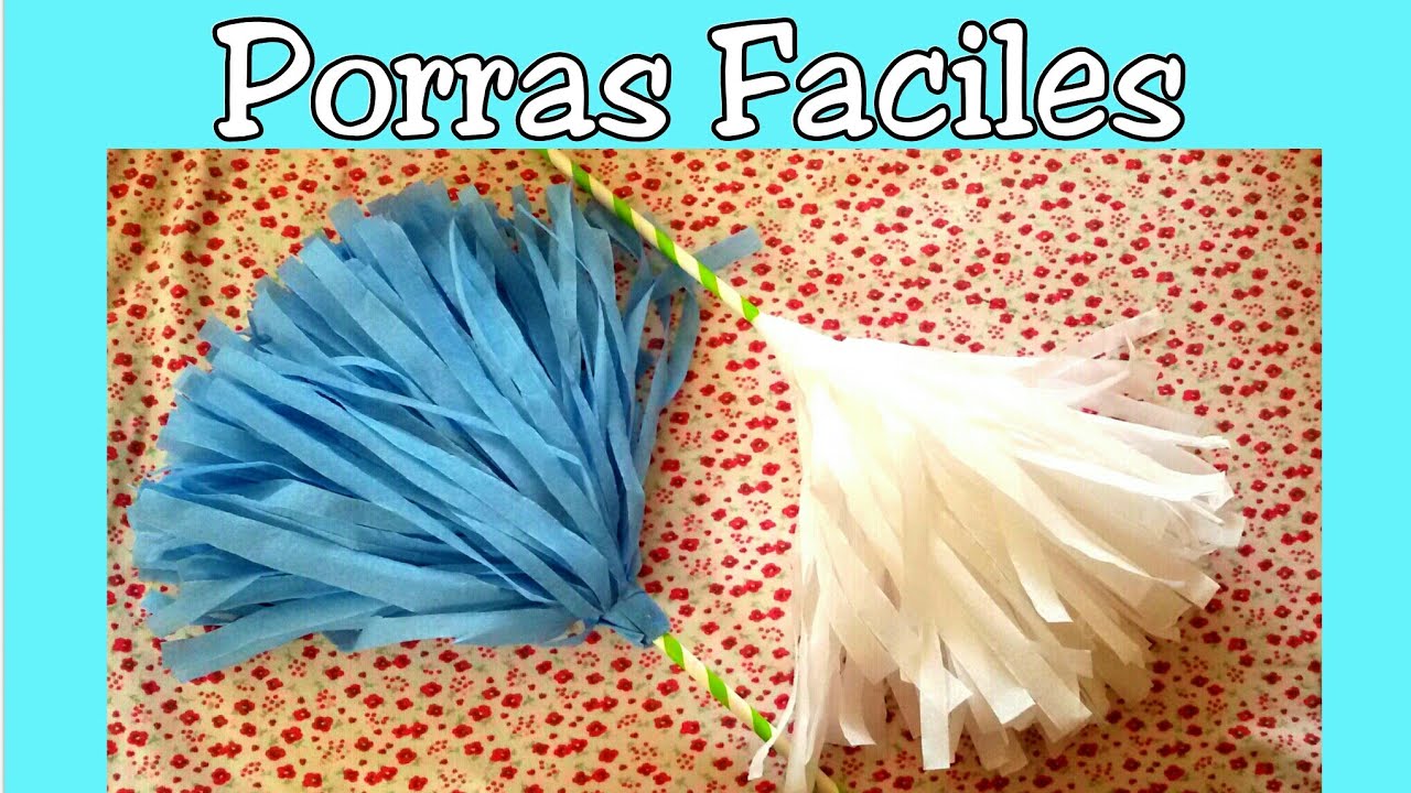 Diy porras con papel crepe