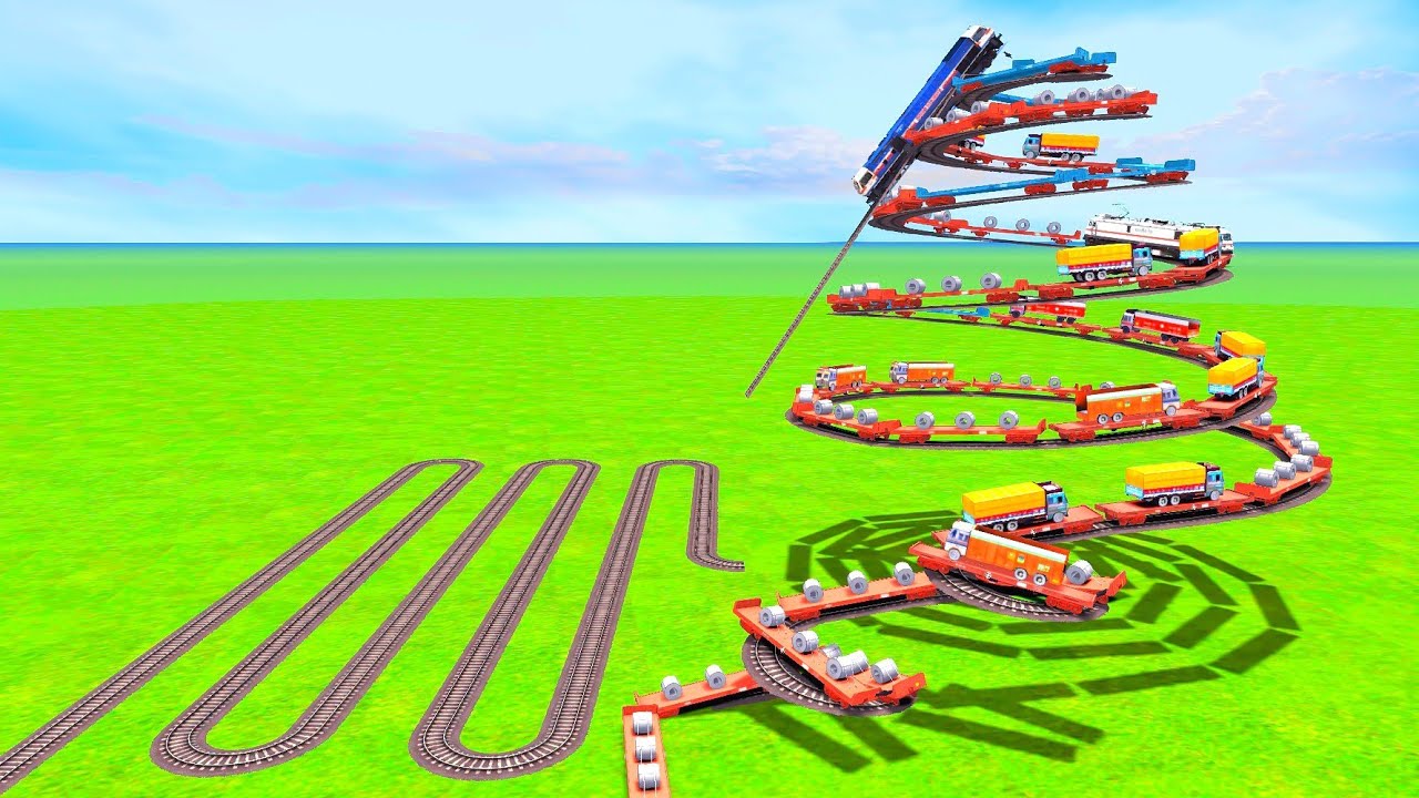 ONE TRACK PAR CURVE TRACK CROSSING WITH BUMPY CROSSINGS AND LHB COACH TRAIN SIMULATOR|TrainSimulator