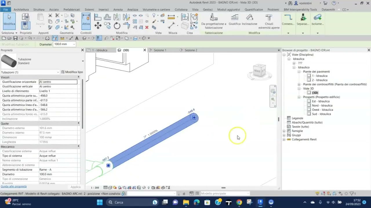 Revit MEP Impianto idraulico