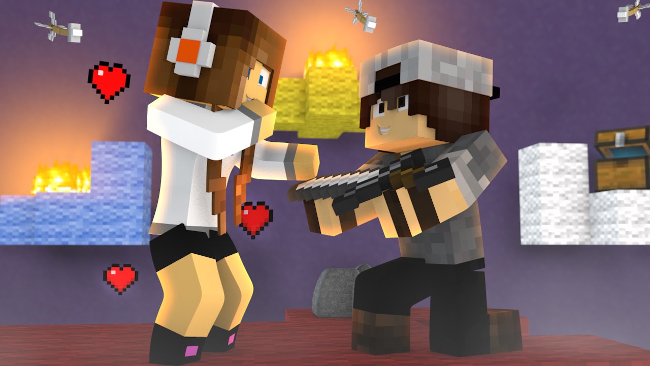 BRIGANDO COM A BIBI #13 - PRESENTE DE NAMORADOS! - MINECRAFT!