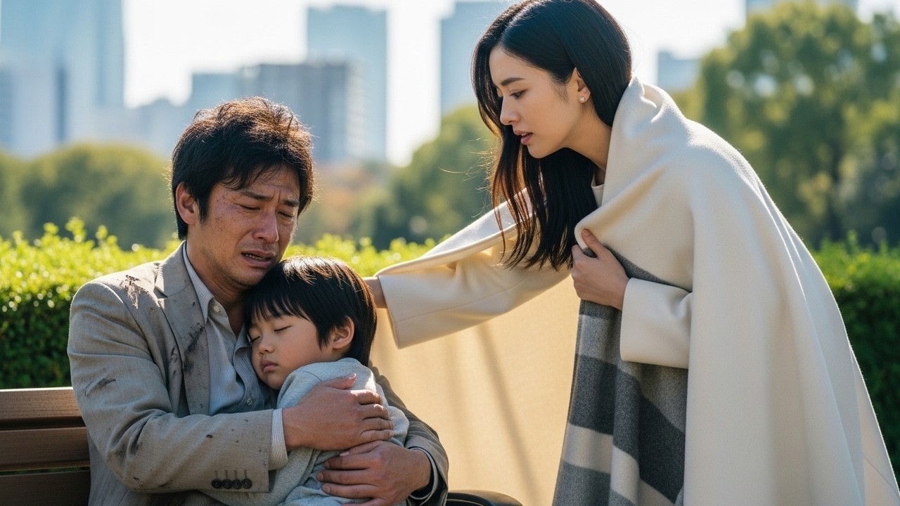 枚の毛布の優しさ。凍える親子を救った謎の女性の正体は、彼の運命を握る会長令嬢だった