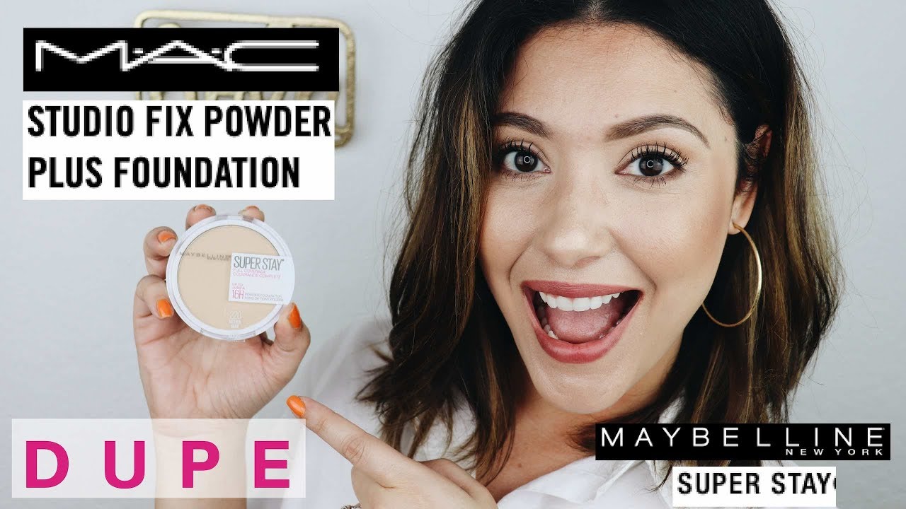 New Superstay Powder Foundation by Maybelline/ Mac Studio Fix dupe/ 220 natural beige/ NC 35