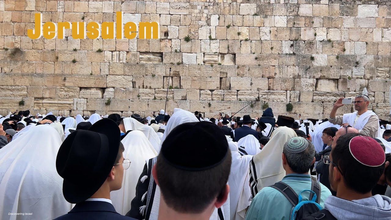 The Priestly Blessing and Passover Jewish prayer at the Western Wall in Jerusalem,Israel 2025