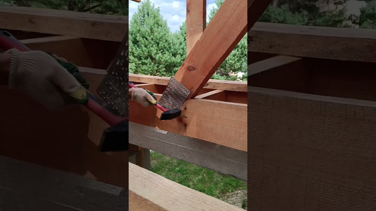 #134 Крепим подкосы при помощи зубчатой пластины🔨