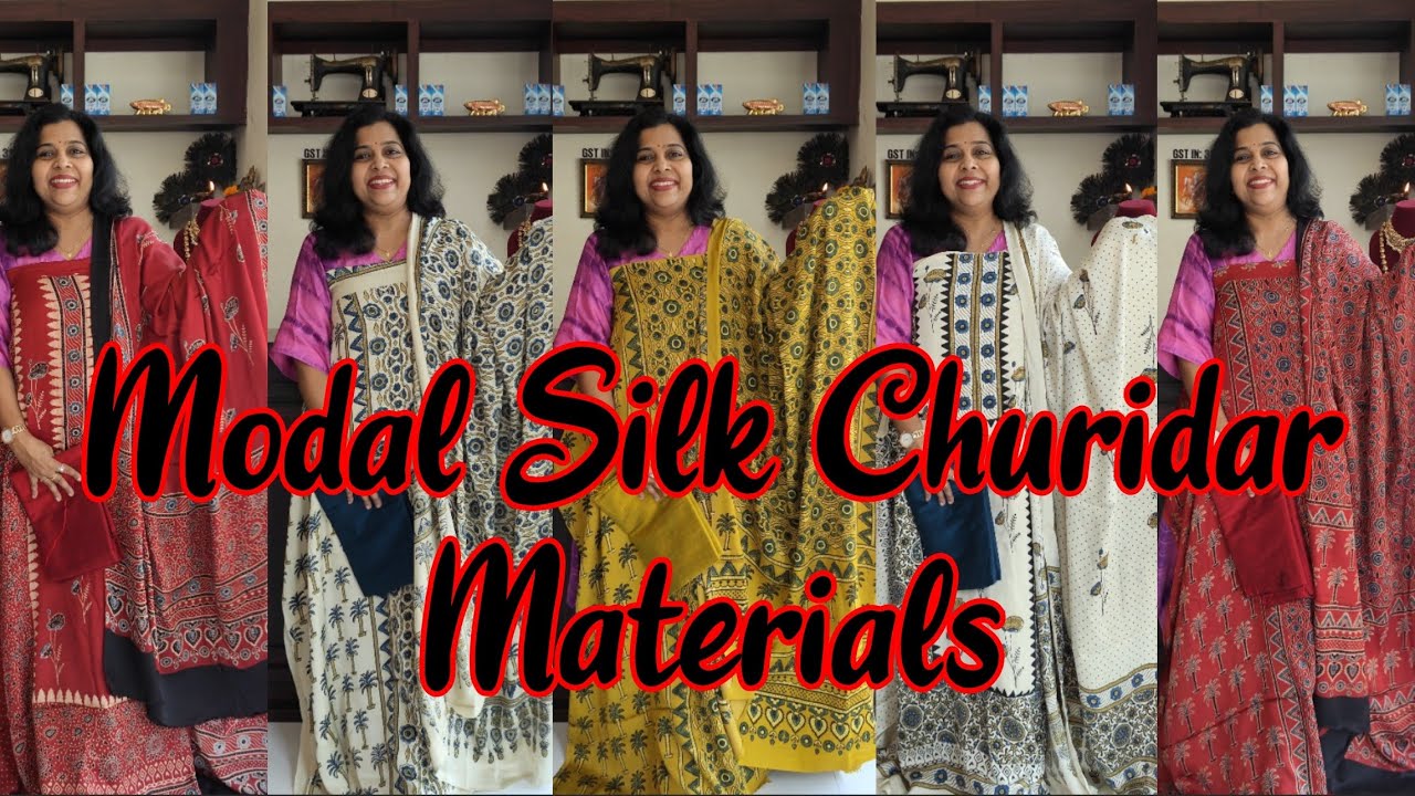 Modal Silk Churidar Materials ❤️ Unjurus Lifestyle ❤️ Unstitched Churidar Materials 