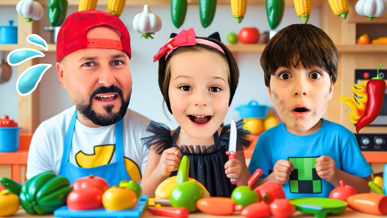 ADA VE TALHA BABASI İLE MUTFAK MARKET MANAV OYUNLARI!!HARİKA BİR GEZİ VLOG OYUNCAKLAR!