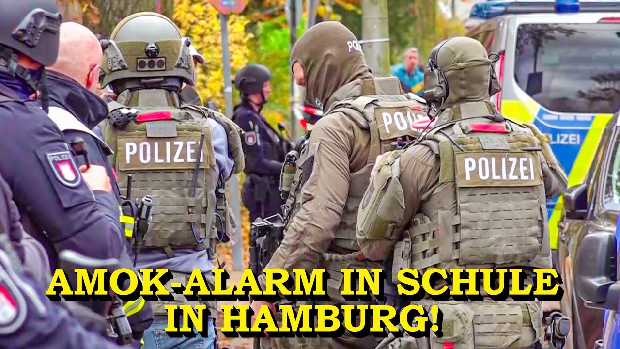 AMOK-ALARM an Hamburger Schule: SEK-Spezialkräfte im Großeinsatz | Lehrerin mit Waffe bedroht